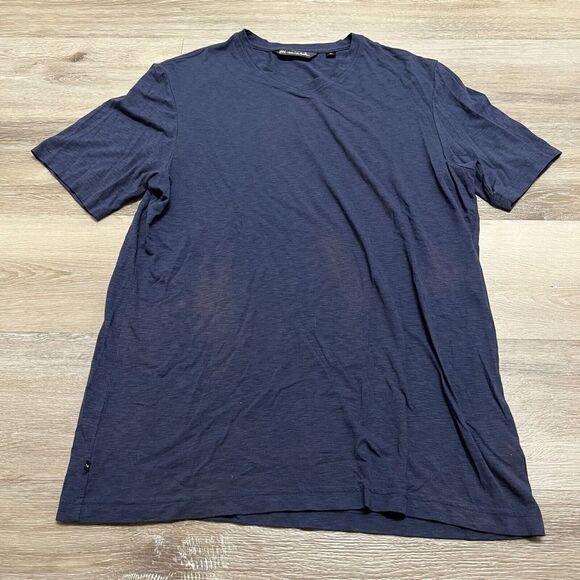 Travis Mathew Large T-Shirt Navy Blue Has Flaws Please Be Aware - Picture 1 of 4